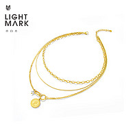Light Mark 小白光 巴洛克珍珠项链叠戴金属链条个性设计女颈饰情人节礼物 巴洛克珍珠 4-6MM