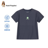 暇步士(Hush Puppies)童装儿童2024夏季新款男女大童速干防晒凉感亲肤休闲时尚活力短袖
