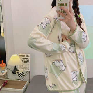 Joyncleon 婧麒 月子服春夏产后喂奶家居服休闲开衫睡衣套装 可爱猫猫Jyz112013 M码