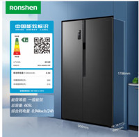 Ronshen 容声 冰箱双开门对开门两门嵌入式605升大容量家用冰箱一级能效：容声BCD-605WD11HP