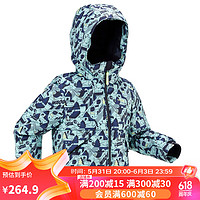 DECATHLON 迪卡儂 兒童外套夾克冬季保暖滑雪服帶帽男女小童3-5歲KIDK藍色110-4557050