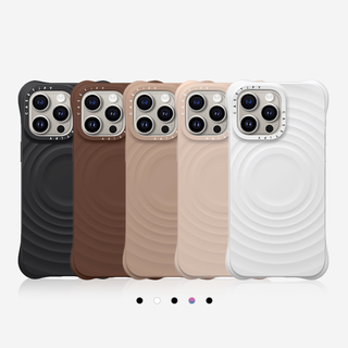 CASETiFY iPhone 15 Pro Max MagSafe纯色波漾手机壳 黑色