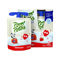 88VIP：POM'POTES 法優樂 PomPotes兒童常溫酸奶草莓味85g*4袋零食非果泥法國進口