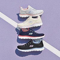 SKECHERS 斯凯奇 女休闲鞋懒人一脚蹬夏季运动透气健步中老年鞋