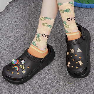 卡骆驰（crocs）洞洞鞋女鞋  夏季厚底泡芙Clog运动拖鞋轻便舒适凉鞋时尚拖鞋 经典泡芙Clog/黑色 M3W5(34-35/210mm)