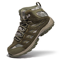 哥倫比亞 戶外運動男鞋防水防滑緩震真皮中幫耐力徒步登山鞋BM5371