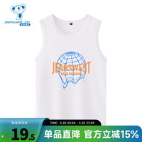 真维斯男童上衣2024夏季新款圆领印花套头纯棉打底衫背心VS