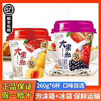 百亿补贴：yili 伊利 酸奶大果粒草莓黄桃桑甚味260g*6杯装风味发酵乳