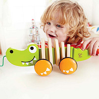 88VIP：Hape 拖拉鱷魚全身搖擺寶寶學步手拉繩益智學走路牽引玩具周歲禮物