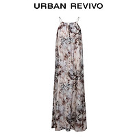 URBAN REVIVO 女士慵懒度假风艺术印花无袖连衣裙 UWH740075