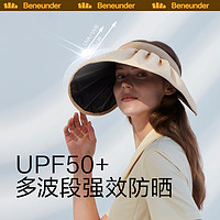 Beneunder 蕉下 倍护贝壳帽空顶防晒帽子女防紫外线遮脸遮阳太阳帽超大帽檐