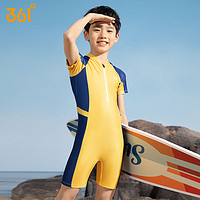 361° 361儿童泳衣男孩中大童连体游泳衣专业训练男宝2024新款专业泳装