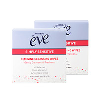 88VIP：夏依 eve進口私處護理濕巾獨立包裝16片*2敏感肌可用溫和潔陰祛味