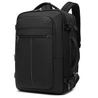 coolbell 新款商務電腦包大容量擴容雙肩包17寸電腦包背包男士雙肩包 黑色