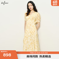 伊芙丽（eifini）【商场同款】伊芙丽连衣裙1F4291031 阳光黄 1