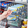 88VIP：BEISHI 贝石 双层冰箱饮料收纳盒神器啤酒可乐易拉罐滚动整理储物盒抽屉置物架