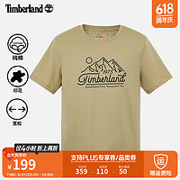 Timberland 官方男款短袖T恤24夏季新款户外休闲透气宽松|A2QMT/甘草黄