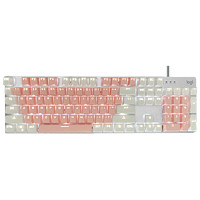logitech 罗技 K845有线机械键盘 白色恋人 红轴 +罗技KDA大桌垫