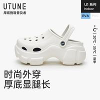 优调厚底洞洞鞋女夏季2024外穿办公室包头户外增高透气沙滩鞋
