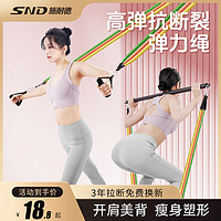 百億補貼：SND 施耐德 拉力繩家用健身女彈力帶拉力器開背練背神器材力量訓練器械