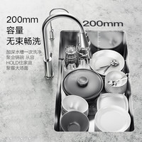 HIGOLD/悍高水槽厨房手工单槽304不锈钢洗菜盆洗碗池大单盆洗碗槽