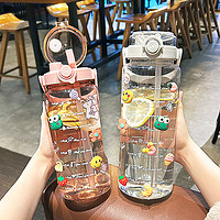双饮大容量塑料水杯大肚杯女生高颜值2000ml大杯子运动水瓶水壶
