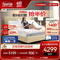 TEMPUR 泰普尔 记忆棉厚床垫1.8m压缩卷包静音卧室护脊独立袋装弹簧床垫乐享系列 乐享床垫24cm 180*200CM