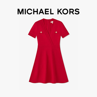 【夏季酬宾】MICHAEL KORS 女士 A 字针织连衣裙 白色 110