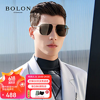 BOLON 暴龙 眼镜飞行员大框太阳镜超薄驾驶墨镜男 BL8111C90