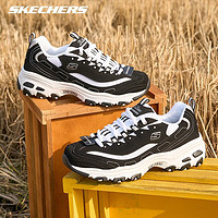 SKECHERS 斯凯奇 运动老爹鞋女 黑色/白色  35