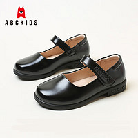 ABC KIDS 女童皮鞋校园演出鞋时尚儿童单鞋3029AX黑色29