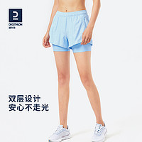 DECATHLON 迪卡侬 运动短裤夏季防走光女双层透气跑步裤健身瑜伽速干裤SAY3