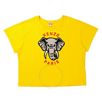 限尺码：KENZO 凯卓 女士金黄色大象休闲 T 恤