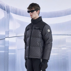 bosideng波司登2023annakiki联名冬季短款立领老花时尚羽绒服男女