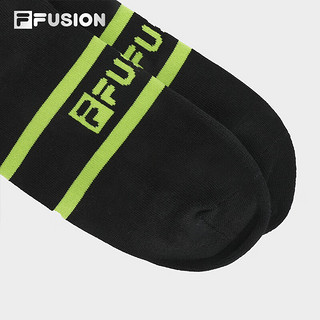 FILA FUSION斐乐潮牌款低腰袜2024夏舒适短袜撞色运动袜 深黑-BK M