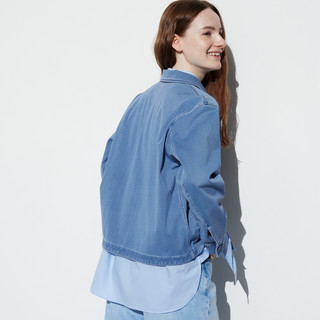 UNIQLO 优衣库 女装针织休闲茄克/稍短款夹克外套465469