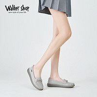 Walker Shop 奥卡索 女鞋2024女士豆豆鞋女休闲乐福鞋女浅口单鞋子女C141009 灰色 35