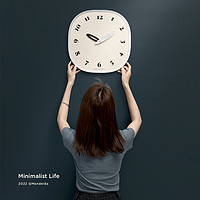Mandelda 免打孔北歐輕奢時尚掛鐘客廳墻面裝飾品網紅2021新款鐘表