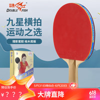 双鱼（DOUBLE FISH）五星黑碳王直拍乒乓球拍自营体育用品（京仓速发/专业级）
