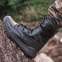 CQB.FURY高帮作战靴超轻户外鞋男登山鞋防滑耐磨战术靴沙漠靴 网面 45