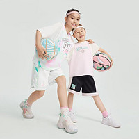 ANTA 安踏 凉爽速干T恤篮球运动T女童夏装儿童短袖T恤假2件短T宽松透气