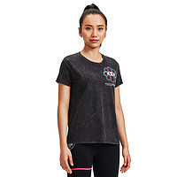 安德玛 官方奥莱UA 女士透气半袖跑步健身训练运动圆领宽松短袖T恤
