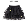 MiniPeace太平鸟童装夏新女童短裙F2GEE2Z20 黑色 1