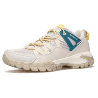 悍途(HUMTTO)户外徒步鞋春夏男女户外舒适透气登山鞋 米色/墨绿755-女(透气大孔) 47