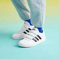 adidas 阿迪达斯 「T头鞋」VL COURT魔术贴板鞋德训鞋男小童儿童