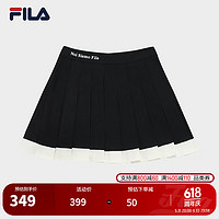 FILA FUSION 斐乐官方潮牌女子半身裙夏时尚休闲百褶梭织短裙