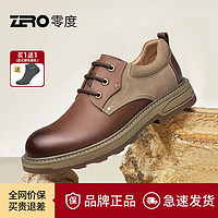 ZERO ZRO零度男鞋夏季新款復古真皮工裝鞋百搭大頭皮鞋男