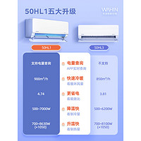 WAHIN 华凌 空调2匹挂机50HL1超一级能效大风量更省电卧室客厅壁挂变频