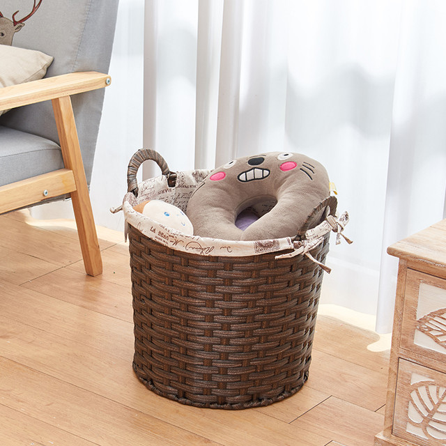 草木匠 脏衣篓家用仿藤编玩具收纳筐卧室浴室编织洗衣篓收纳篮大号脏衣篮