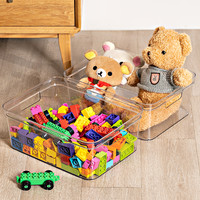 emc 亿美家品 透明收纳箱整理箱家用零食玩具收纳筐书本收纳盒学生宿舍收纳神器